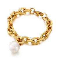 Fashion Geometric Stainless Steel 18K Gold Plated Bracelets In Bulk sku image 4