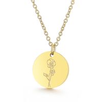 Fashion Flower Stainless Steel Necklace sku image 2