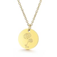 Mode Fleur Acier Inoxydable Collier sku image 10