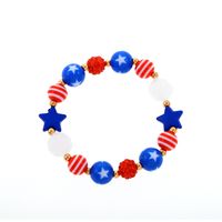 أزياء بسيطة الأمريكية يوم الاستقلال حجر الراين أجنحة القلب على شكل قلادة سبائك قلادة مجموعة sku image 11
