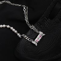 Personality Stitching Candy Styling Rhinestone Decor Clavicle Chain sku image 2