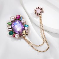 Fashion Tassel Suit Pin Clothes Accessories Boutonniere Zircon Alloy Brooch sku image 1