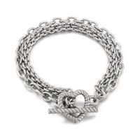 Fashion Heart Stainless Steel Bracelets In Bulk sku image 4