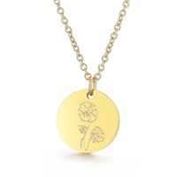 Fashion Flower Stainless Steel Necklace sku image 9