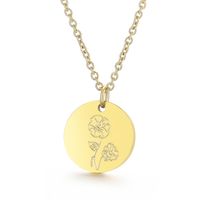 Mode Fleur Acier Inoxydable Collier sku image 9