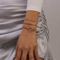 Mode Einfache Metallic Geometrische Ot Schnalle Hip Hop Frauen Legierung Armband sku image 1