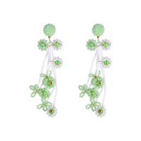Böhmischen Perlen Quaste Ohrringe Kristall Blumen Harz Ohrringe sku image 1