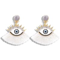 Fashion Alloy Diamond Devil's Eye Tassel Earrings Nhjq153555 sku image 13