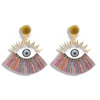 Fashion Alloy Diamond Devil's Eye Tassel Earrings Nhjq153555 sku image 15