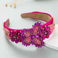 New Gorgeous Crystal Baroque Retro Wide-brimmed Butterfly Inlaid Zircon Headband sku image 7