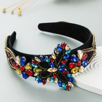 New Gorgeous Crystal Baroque Retro Wide-brimmed Butterfly Inlaid Zircon Headband sku image 6