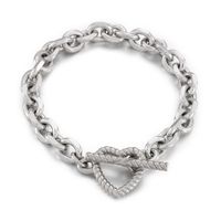 Fashion Heart Stainless Steel Bracelets In Bulk sku image 2