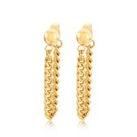 Lady Fashion Simple Style Geometric Stainless Steel No Inlaid 18K Gold Plated Earrings sku image 2