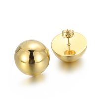 Fashion Geometric Stainless Steel 18K Gold Plated Ear Studs sku image 3