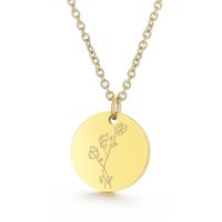 Fashion Flower Stainless Steel Necklace sku image 4