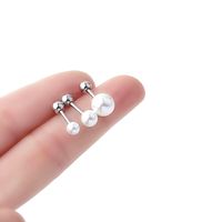 Fashion Geometric Imitation Pearl Ear Studs main image 5