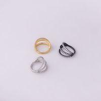 Pure Stainless Steel Three-row Carved Zircon Seamless Closed Nose Ring Nose Studs main image 5