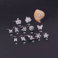 Nose Rings & Studs Fashion Crown Flower 316L Stainless Steel  Copper Plating main image 5