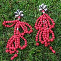 Resin Beads String Tassel Eardrops Ethnic Style Earrings main image 5