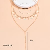 Mode Elegant Schmetterling Form Anhänger Multi-schicht Strass Intarsien Schlüsselbein Kette Halskette main image 5