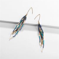 Earrings Jewelry Color Rice Beads Multi-layer Chain Women's Earrings New Earrings sku image 1