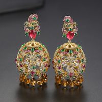 Stud Earrings, Inlaid Zirconium Bells, Court Ladies Earrings, Earrings sku image 2