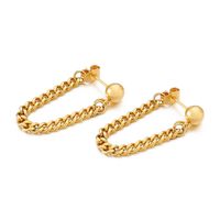 Lady Fashion Simple Style Geometric Stainless Steel No Inlaid 18K Gold Plated Earrings main image 6