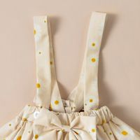 Fashion Summer New Letter Daisy Embroidery Yellow Top Printed Suspender Skirt Three-piece Suit main image 6