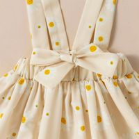 Fashion Summer New Letter Daisy Embroidery Yellow Top Printed Suspender Skirt Three-piece Suit main image 7
