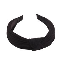 Hot Vintage Hair Hoop Fabric Wide-end Knotted Hair Accessories Headband Women sku image 3