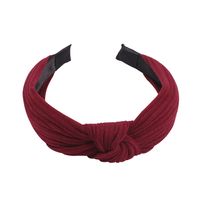 Hot Vintage Hair Hoop Fabric Wide-end Knotted Hair Accessories Headband Women sku image 6