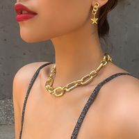 Thick Chain Exaggerated Fashion Trendy Necklace sku image 7
