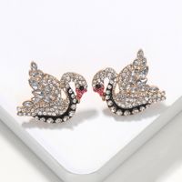 Europäische Und Amerikanische Super-flash-persönlichkeit Kreative Luxus-vogel Ohrringe Mode Retro Übertrieben Temperament All-match-diamant-ohrringe sku image 2