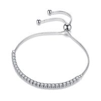 Elegant Diamond Tennis Zircon Crystal Bracelet sku image 2