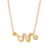 Fashion Snake-shaped Necklace Diamond Pendant Necklace Wholesale Nihaojewelry sku image 2