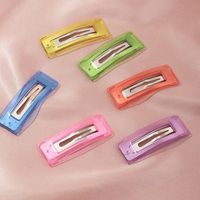 Jelly Color Transparent Bangs Clip Sweet Soft Girl Hairpin Candy Color Hairpin Hair Accessories Wholesale sku image 2