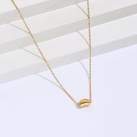 Retro Simple Golden Adjustable Stainless Steel Electroplated Necklace main image 2