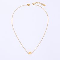 Retro Simple Golden Adjustable Stainless Steel Electroplated Necklace main image 3
