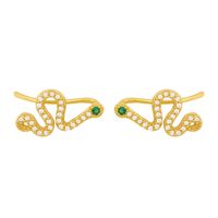 Boucles D&#39;oreilles Papillon En Cuivre En Forme De Serpent En Forme De Serpent Pour Les Femmes sku image 4