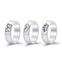 Fashion New Crown Butterfly Heart-shaped Women's Knuckle Ring Set 3-piece main image 3