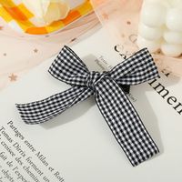 Candy Color Plaid Bow Hairpin Cute Bangs Clip Hairpin Side Clip Wholesale Nihaojewelry sku image 7