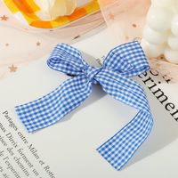 Candy Color Plaid Bow Hairpin Cute Bangs Clip Hairpin Side Clip Wholesale Nihaojewelry sku image 5