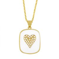 Hot Selling Creative Love Dripping Geometric Pendant Necklace sku image 2