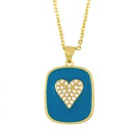 Hot Selling Creative Love Dripping Geometric Pendant Necklace sku image 3