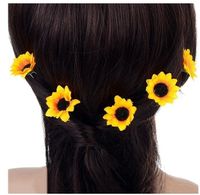 Fashion Sunflower Hair Plug Cute Hair Accessories Chrysanthemum Hairpin main image 2