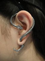 Solid Color Alloy Snake Ear Studs Daily Plating Alloy Clip&cuff Earrings main image 3