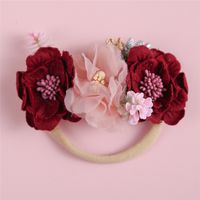 Mesh Fabric Stitching Combination Flower Children's Hair Band Hair Accessories main image 2