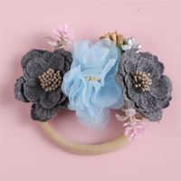 Mesh Fabric Stitching Combination Flower Children's Hair Band Hair Accessories main image 6