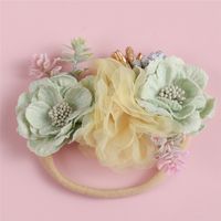 Mesh Fabric Stitching Combination Flower Children's Hair Band Hair Accessories sku image 1