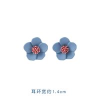925 Silver Needle New Popular Haze Blue Simple Earrings Wholesale Nihaojewelry sku image 8